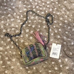 HOBO Pink and Green Mini Crossbody Bag